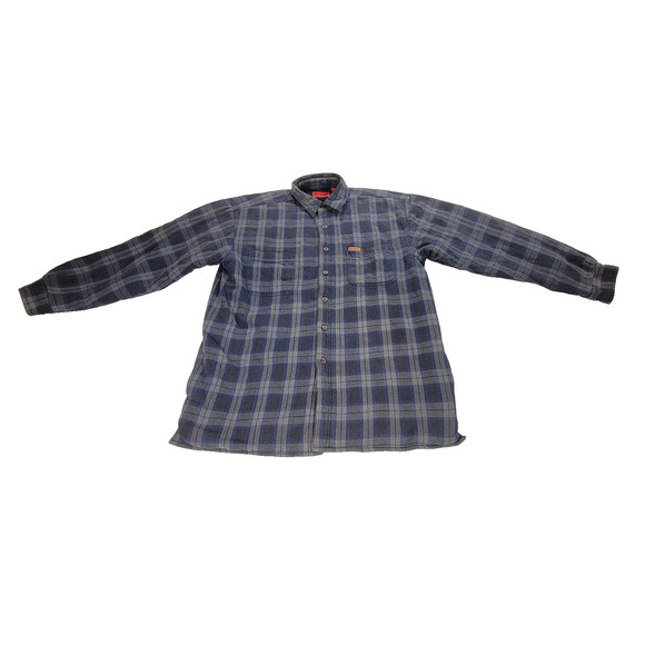Wolverine Shirt Jacket Mens Sz L Black Flannel Fleece Lined Shacket Gorpcore Y2k - Picture 1 of 16